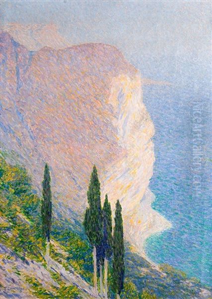 Falaise En Mediterranee Oil Painting by Fernand Lantoine