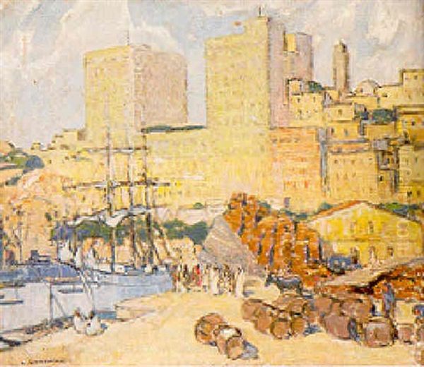 Le Port Oil Painting by Fernand Lantoine