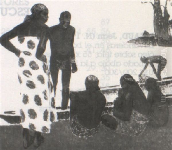 A La Orilla Del Ro Oil Painting by Fernand Lantoine