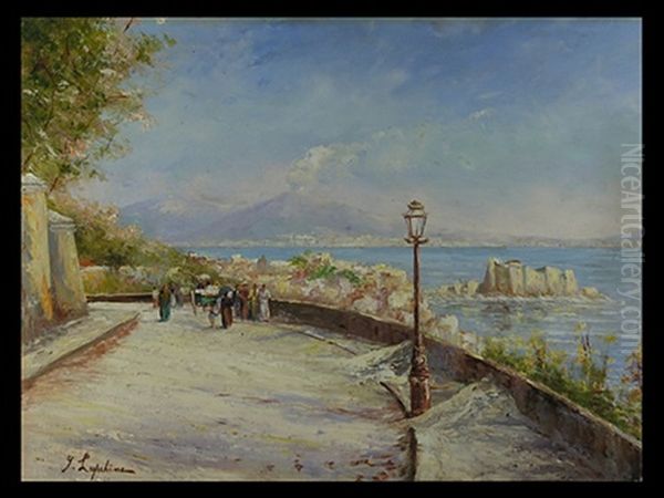 Blick Auf Napoli Oil Painting by Georgi Alexandrovich Lapchine