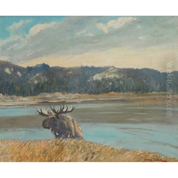 Monarch Of The North Oil Painting by Andreas Christian Gottfried Lapine