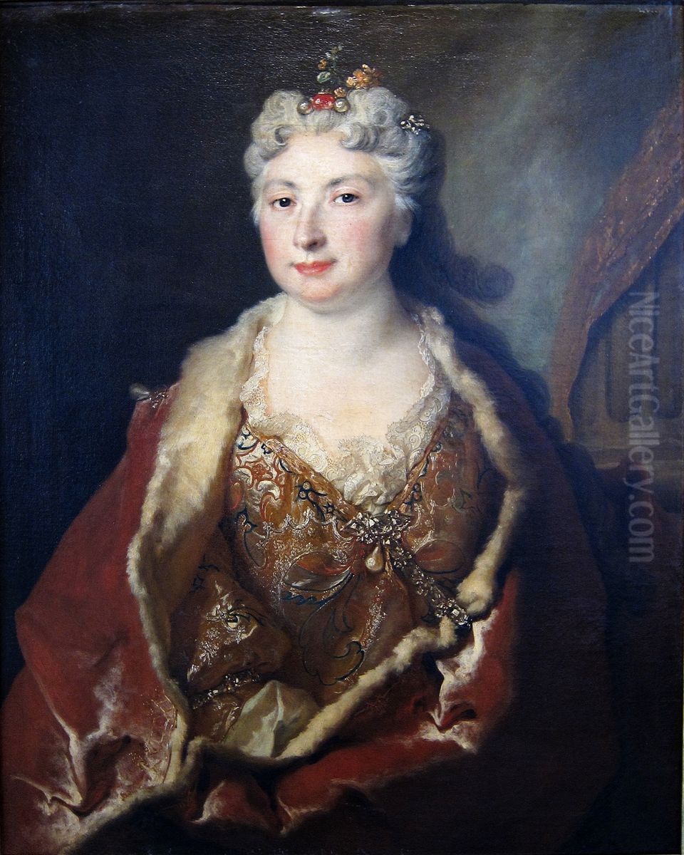 Portrait De Femme Oil Painting by Nicolas de Largilliere