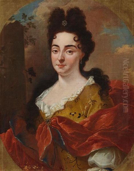 Portrat Einer Edeldame Oil Painting by Nicolas de Largilliere