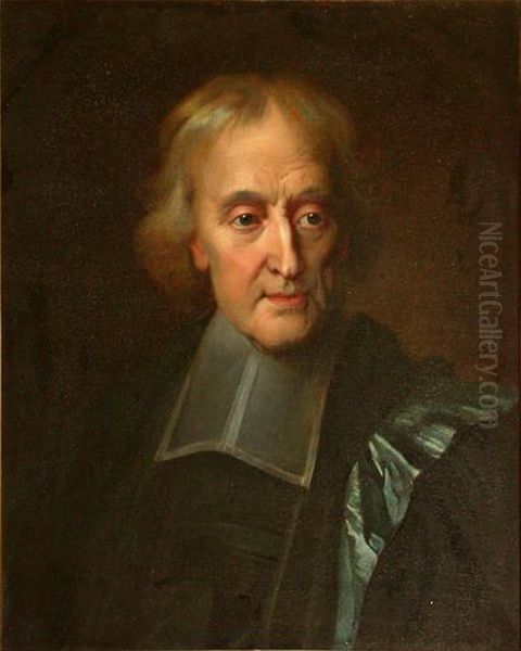 Portrait De Charles Gobinet Oil Painting by Nicolas de Largilliere