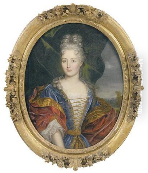 Portrait De Femme En Buste Oil Painting by Nicolas de Largilliere