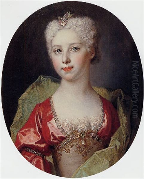 Portrait Of Marie-elisabeth Pommyer Oil Painting by Nicolas de Largilliere