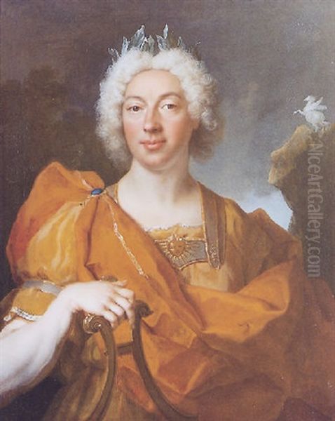 Portrait D'un Acteur En Apollon Oil Painting by Nicolas de Largilliere
