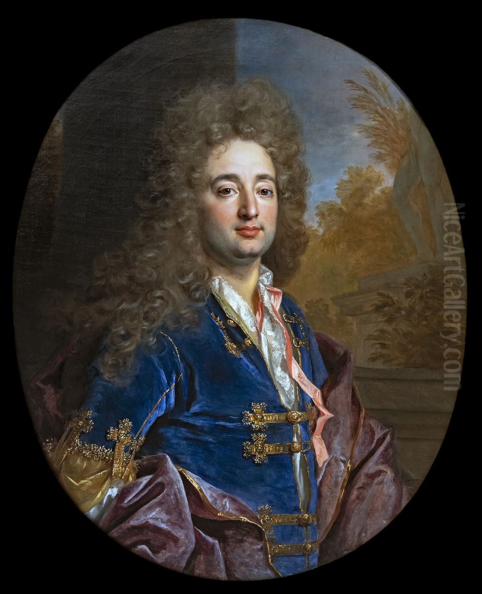Portrait De Gentilhomme Oil Painting by Nicolas de Largilliere