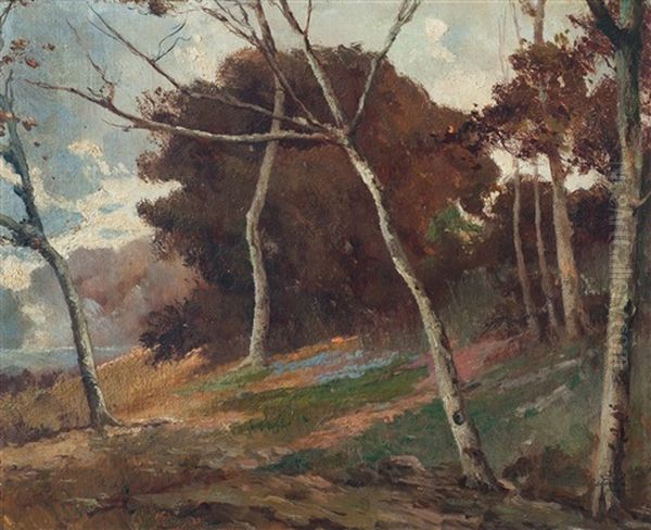 Paisaje Con Arboles Oil Painting by Ernesto Laroche