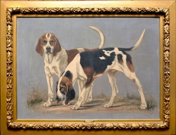 Couple De Chiens Courants Oil Painting by George LaRocque