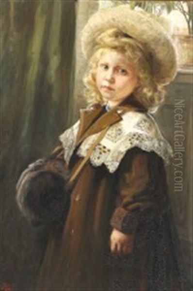 Emely Oil Painting by Knud Larsen
