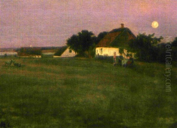 Pleine Lune Oil Painting by Knud Larsen