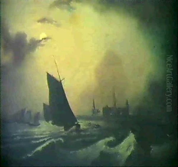 Oresund I Mansken Oil Painting by Marcus Larsson