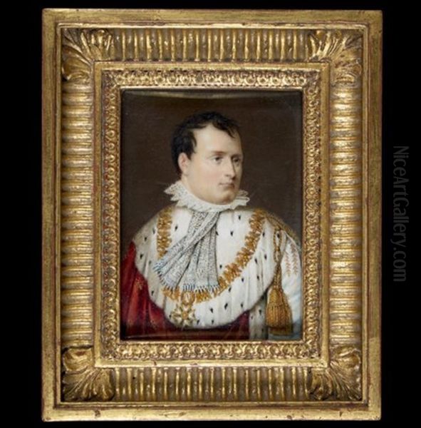 Portrait De Napoleon Ier En Costume Du Sacre Oil Painting by Andre Leon (Mansion) Larue