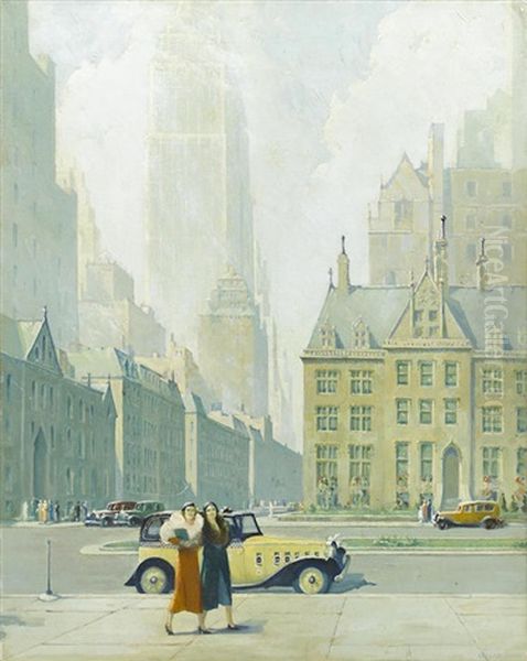 The Streets Of New York Oil Painting by Lee Lash