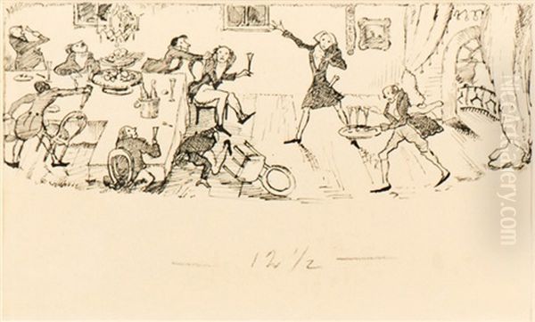 Das Fest Oil Painting by Oskar Laske