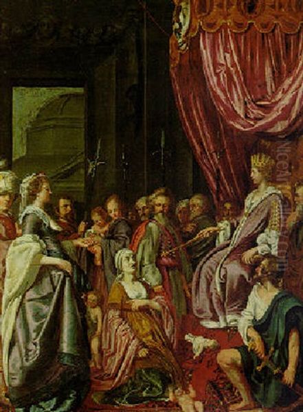 The Judgment Of Solomon Oil Painting by Pieter Lastman
