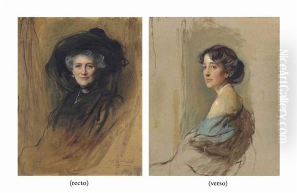 The Hon. Mrs Henry Dundas Oil Painting by Philip Alexius De Laszlo