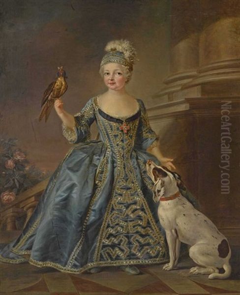 Abraham Frederic Vicomte D'hautefort Als Kind Oil Painting by Francois-Adrien Latinville