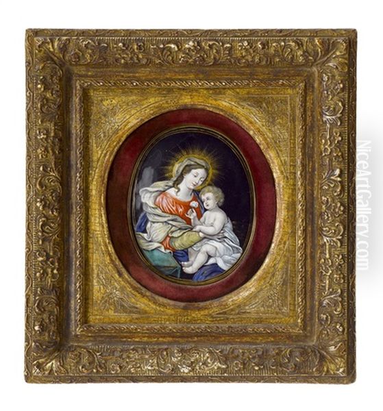 Madonna Mit Dem Jesusknaben Oil Painting by Jacques I Laudin