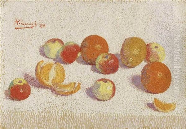 Nature Morte Aux Pommes Et Aux Oranges Oil Painting by Achille Lauge