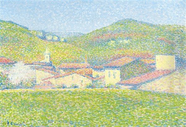 Vue D'alet-les-bains (aude) Oil Painting by Achille Lauge