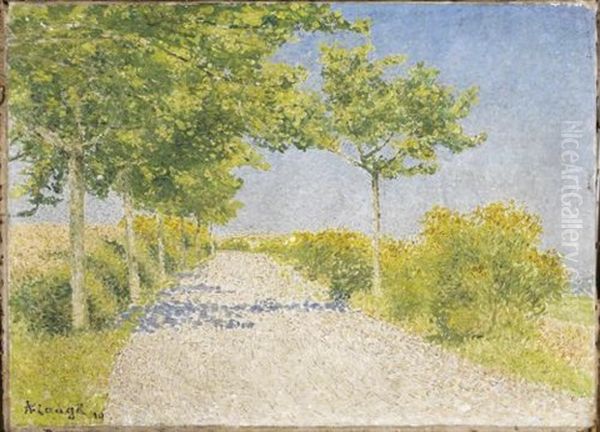 Paysage (+ Sketch, Verso) Oil Painting by Achille Lauge