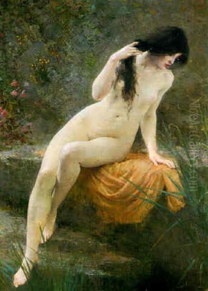 La Baigneuse Oil Painting by Jules Joseph Augustin Laurens