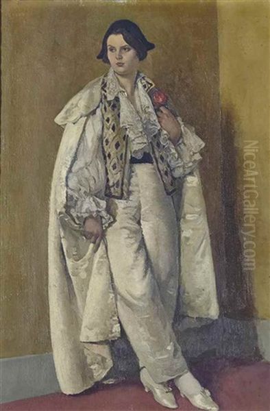 Helene Kauffman En Espagnole Oil Painting by Paul Albert Laurens