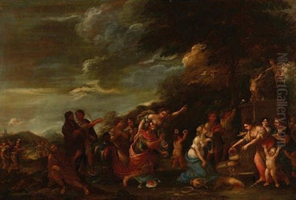 L'offrande A L'amour Oil Painting by Filippo Lauri