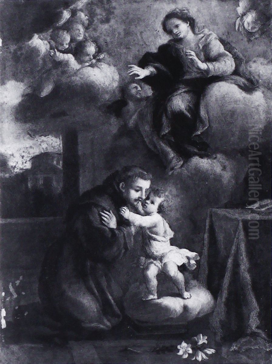 The Vision Of Saint Anthony Of Padua Oil Painting by Filippo Lauri