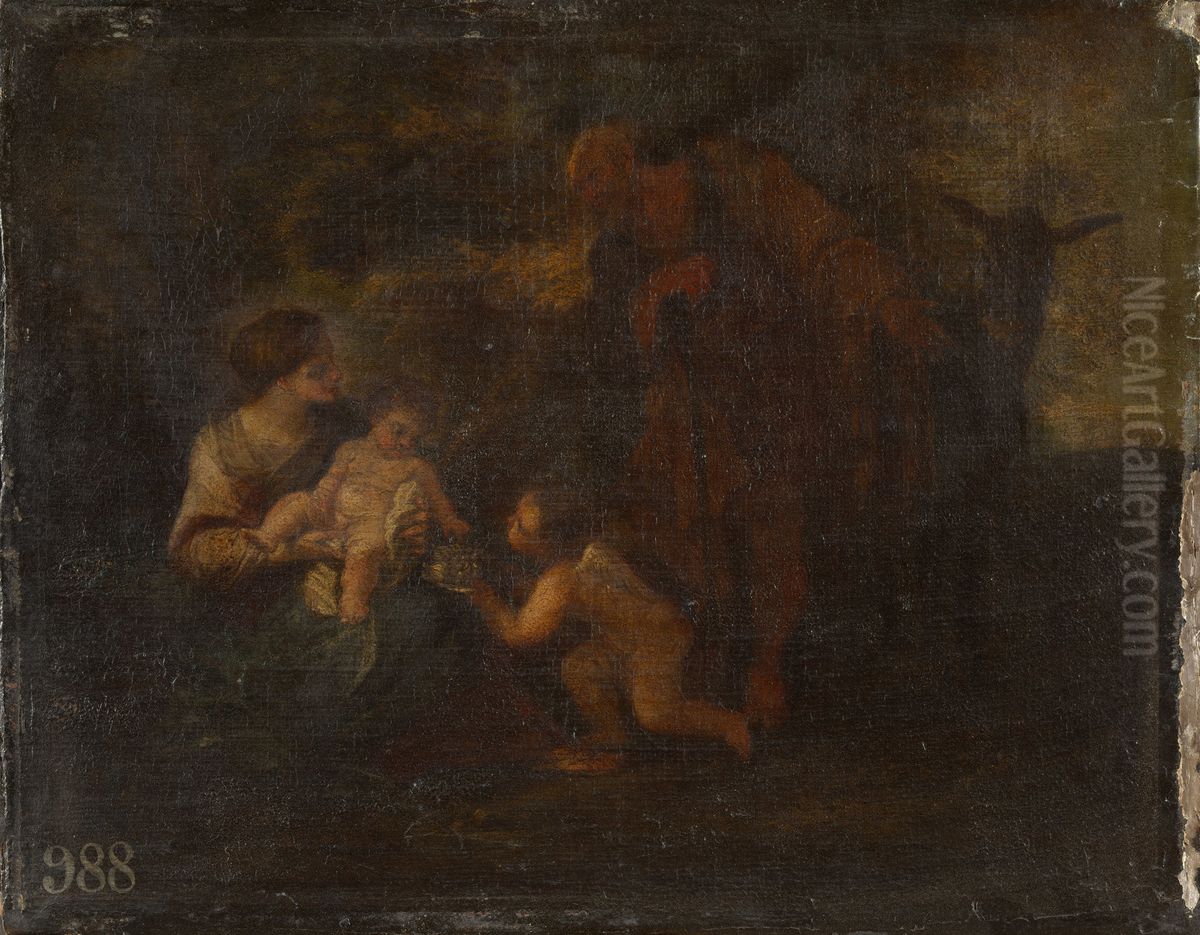 The Rest On The Flight Into Egypt Oil Painting by Filippo Lauri