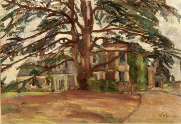 La Propriete Du Peintre En Touraine Oil Painting by Abel Louis Alphonse Lauvray