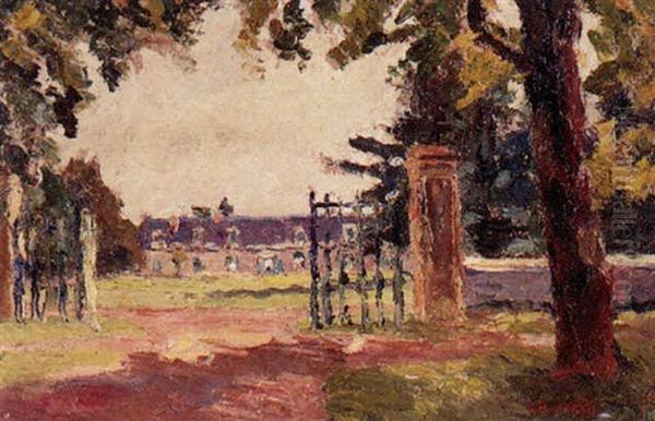 La Grille Du Chateau Oil Painting by Abel Louis Alphonse Lauvray