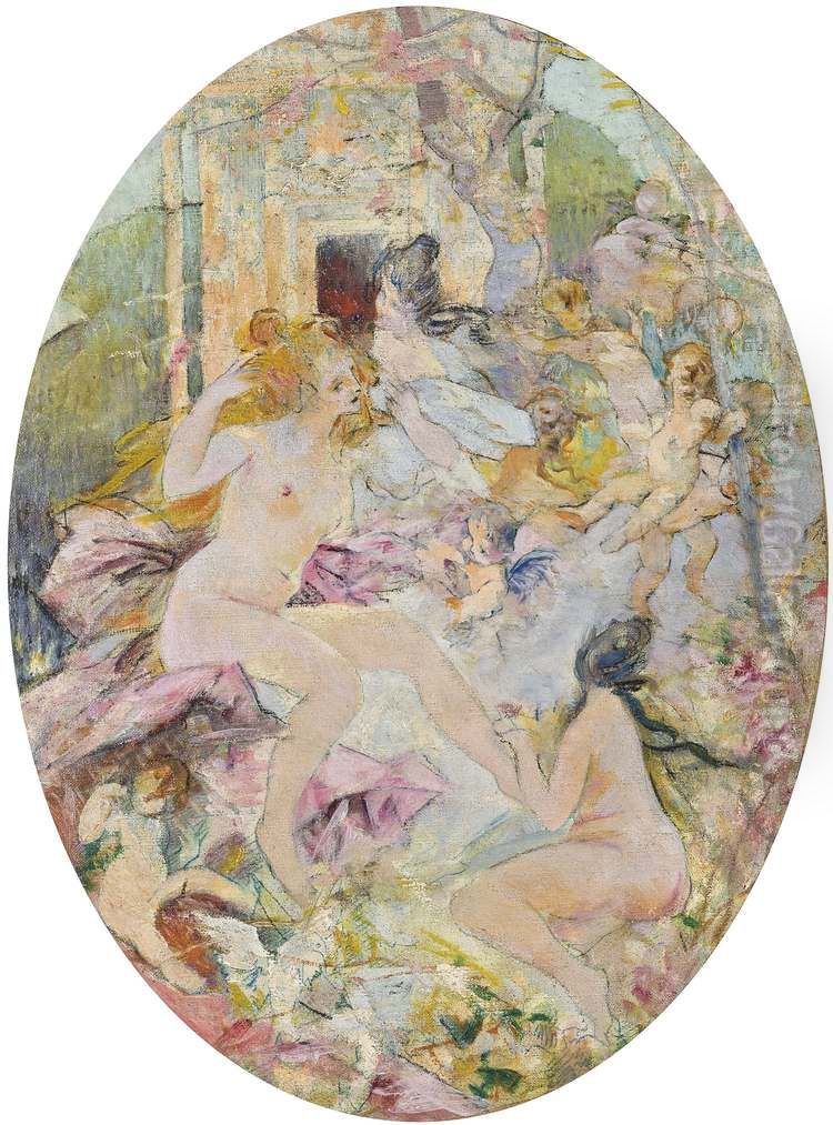 A Cythere Oil Painting by Alexandre Claude Louis Lavalley