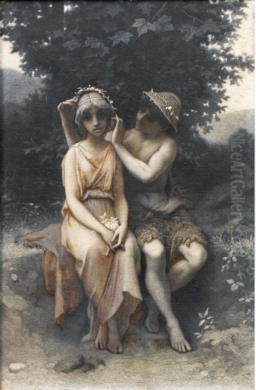 Idylle Pastorale Oil Painting by Camille Felix Bellanger