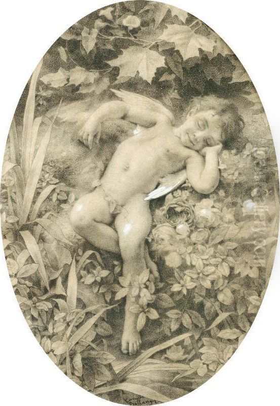 Le Sommeil De L'amour Oil Painting by Camille Felix Bellanger