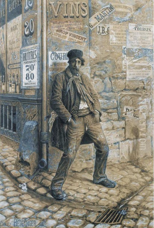 L'ivrogne Oil Painting by Camille Felix Bellanger