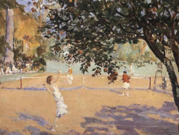 Les Orangers Du Beau Site De Cannes Oil Painting by John Lavery