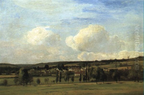 Environs De Barbizon Oil Painting by Eugene Antoine Samuel Lavieille