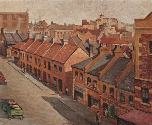 Reservoir Street, 1941 Oil Painting by George Lawrence