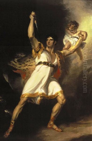 Portrait Of John Kemble, As Rolla In Sheridan's Pizarro Oil Painting by Thomas Lawrence