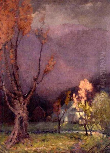 Autumn In The Mountains Oil Painting by William Hurd Lawrence