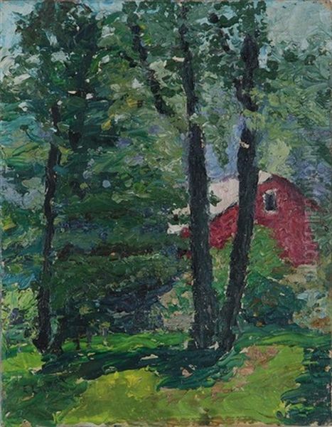 Cottage In The Woods Oil Painting by Ernest Lawson