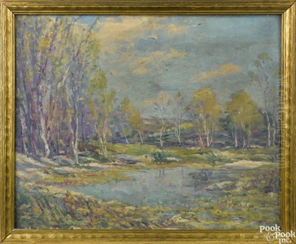 Autumn Oil Painting by Ernest Lawson