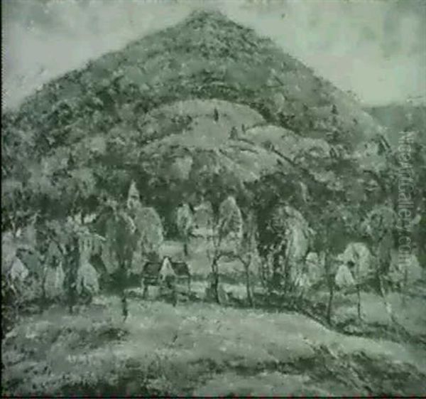 Haystack Mountain Oil Painting by Ernest Lawson