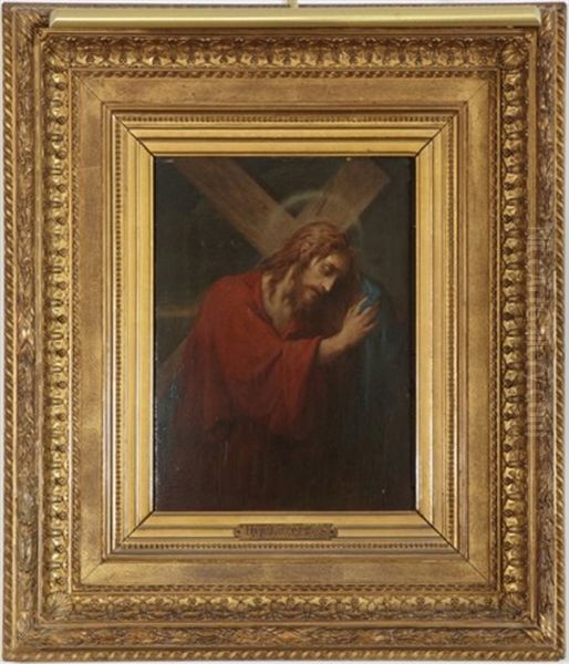 Le Christ Portant Sa Croix Oil Painting by Jean Raymond Hippolyte Lazerges