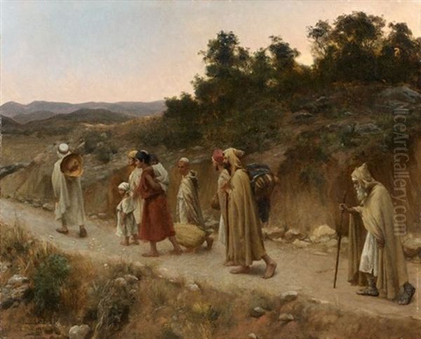 Le Retour Au Village Oil Painting by Jean Baptiste Paul Lazerges