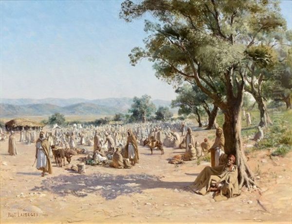 Marche A Menerville Oil Painting by Jean Baptiste Paul Lazerges