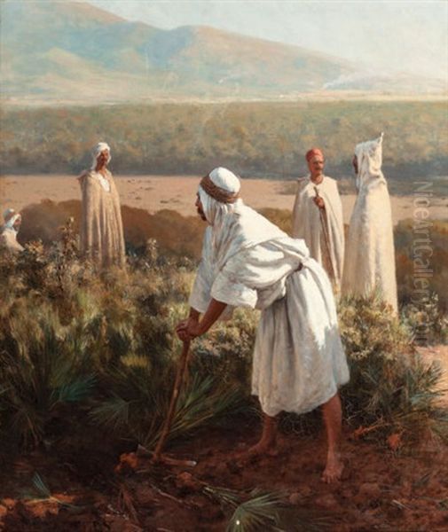 In The Desert Oil Painting by Jean Baptiste Paul Lazerges